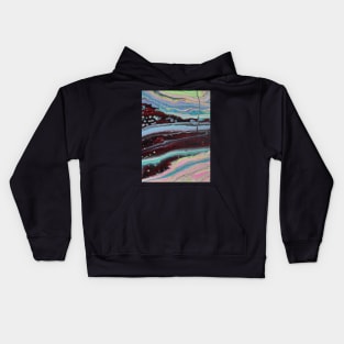 Asthenosphere - Abstract Acrylic Pour Painting Kids Hoodie